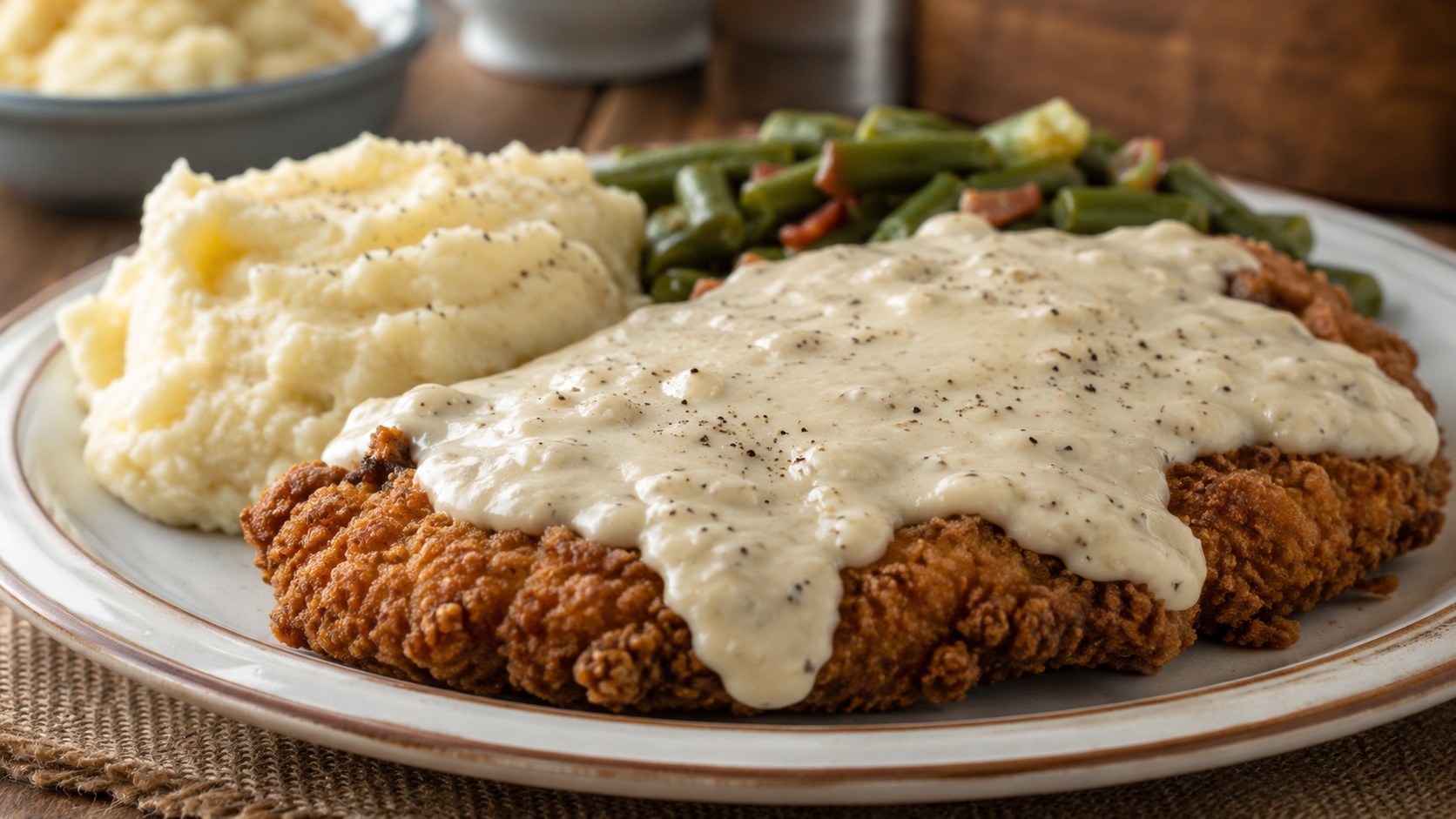 Chicken fried steak with gravy