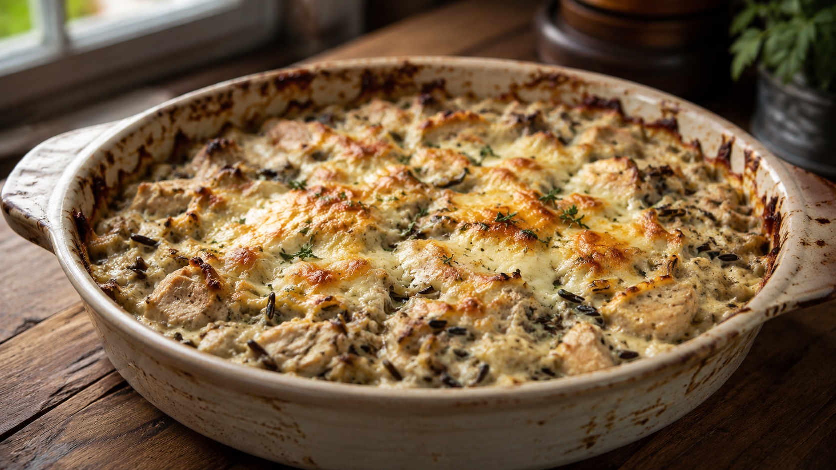 Chicken and wild rice bake
